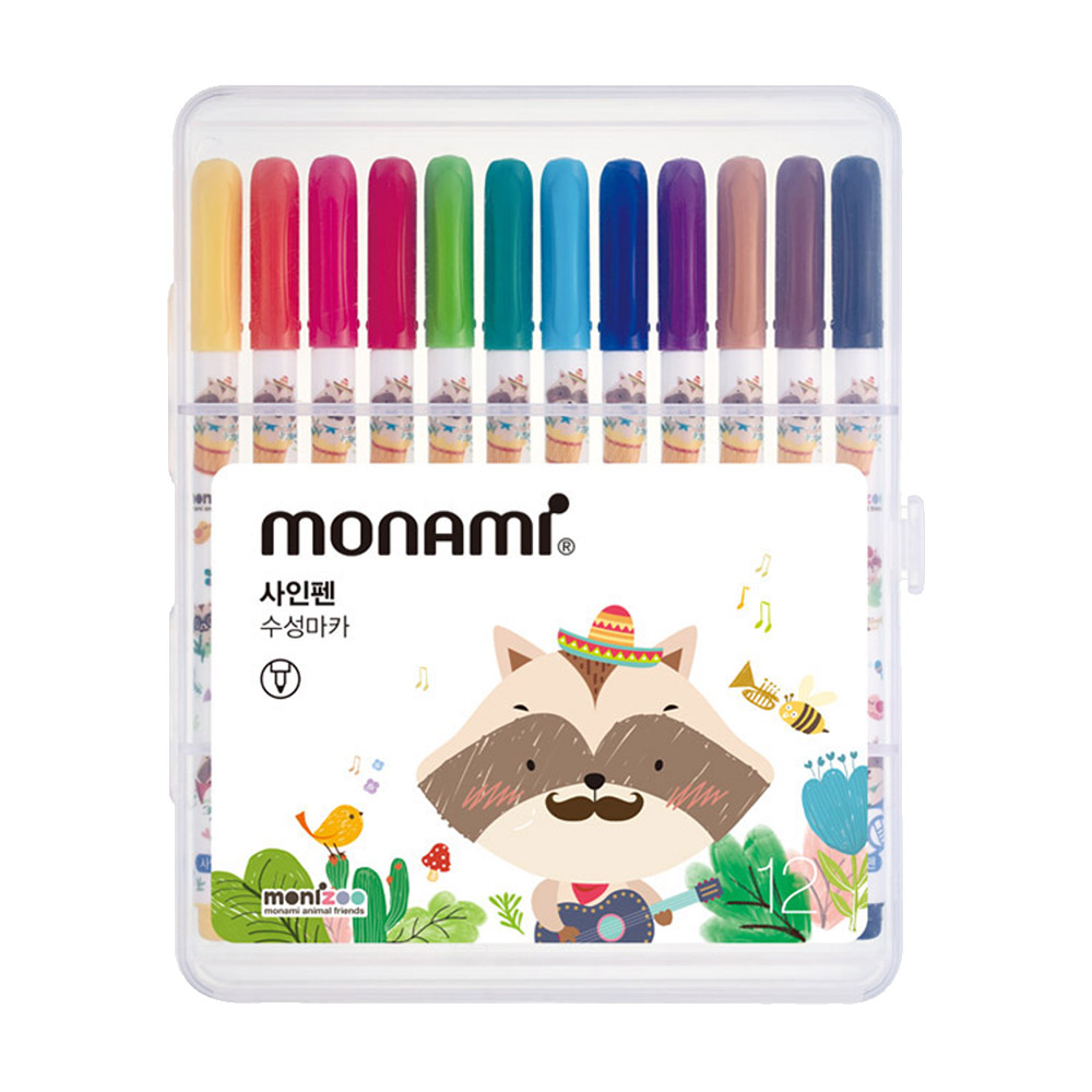 모니주 사인펜 12색